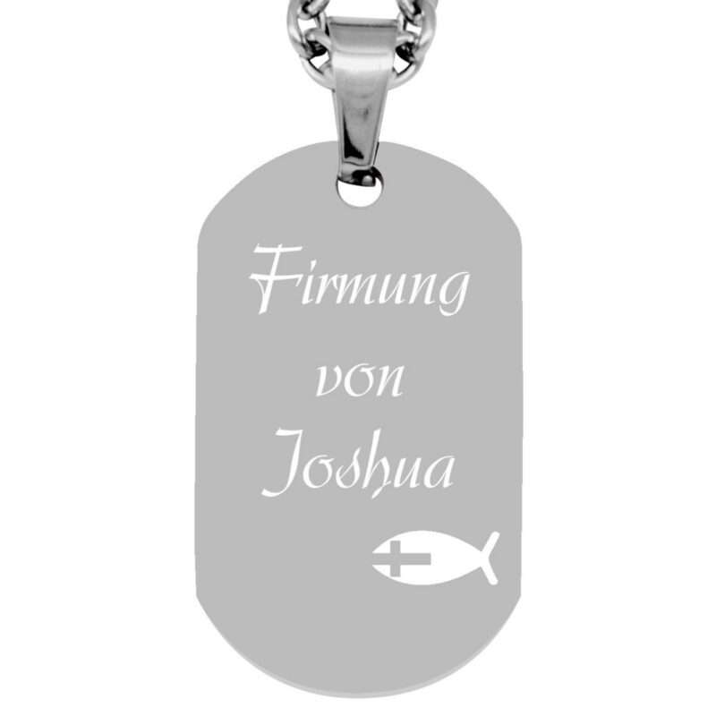 Bild von   anhaenger dogtag fisch siljpg | Individuelle 🎁 persönliche 🎁 personalisierte Geschenke bedruckt ▪ bestickt ▪ graviert