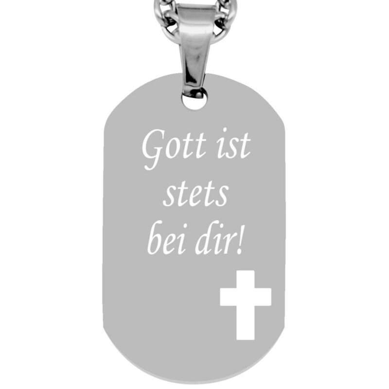 Bild von   anhaenger dogtag kreuz siljpg | Individuelle 🎁 persönliche 🎁 personalisierte Geschenke bedruckt ▪ bestickt ▪ graviert