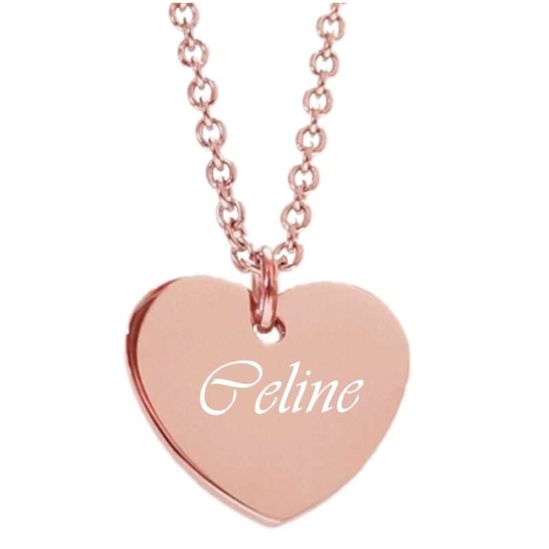 Bild von   kinderanhaenger herz rosefarbejpg | Individuelle 🎁 persönliche 🎁 personalisierte Geschenke bedruckt ▪ bestickt ▪ graviert