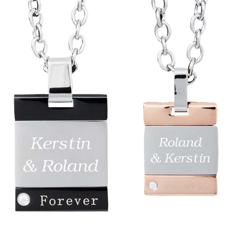 Partner-Anhänger mit Gravur No 4