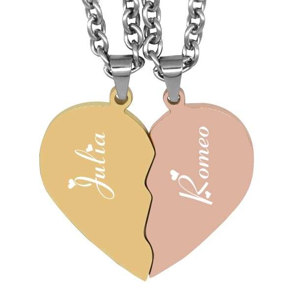 Bild von   partner anhaenger mit gravur gjpg | Individuelle 🎁 persönliche 🎁 personalisierte Geschenke bedruckt ▪ bestickt ▪ graviert