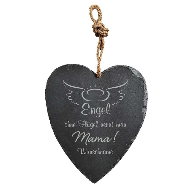 Bild von   schieferherz mit wunschname enjpg | Individuelle 🎁 persönliche 🎁 personalisierte Geschenke bedruckt ▪ bestickt ▪ graviert