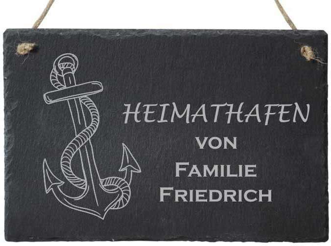 Bild von   tuerschild schiefer mit deinemjpg | Individuelle 🎁 persönliche 🎁 personalisierte Geschenke bedruckt ▪ bestickt ▪ graviert
