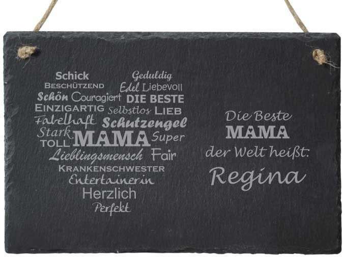 Bild von   dekoschild aus schiefer mit grjpg | Individuelle 🎁 persönliche 🎁 personalisierte Geschenke bedruckt ▪ bestickt ▪ graviert