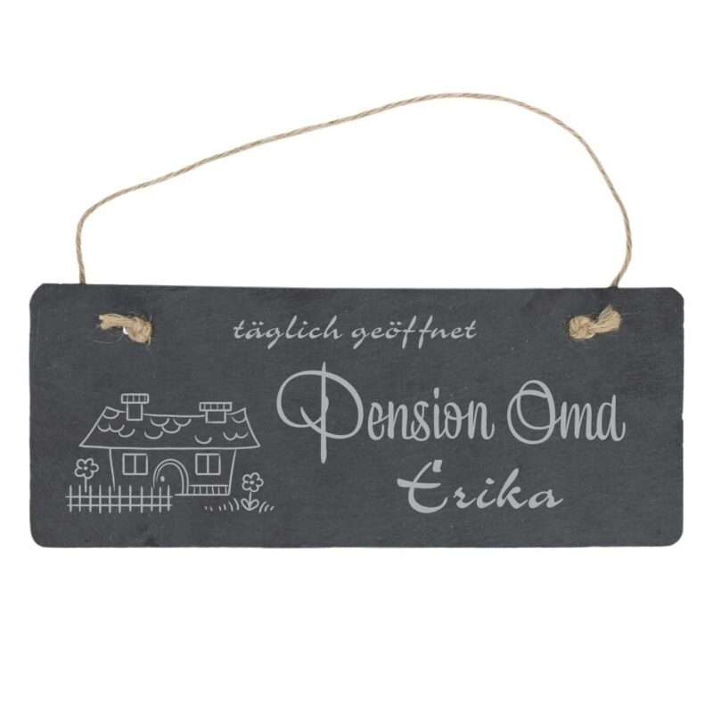 Bild von   tuerschild aus schiefer mit dejpg | Individuelle 🎁 persönliche 🎁 personalisierte Geschenke bedruckt ▪ bestickt ▪ graviert