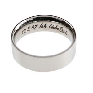Bild von   edelstahlring glatt und glaenzjpg | Individuelle 🎁 persönliche 🎁 personalisierte Geschenke bedruckt ▪ bestickt ▪ graviert