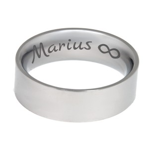 Bild von   edelstahlring glatt und polierjpg | Individuelle 🎁 persönliche 🎁 personalisierte Geschenke bedruckt ▪ bestickt ▪ graviert