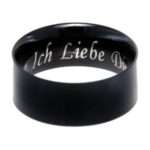Bild von   edelstahlring glatt und schwarjpg | Individuelle 🎁 persönliche 🎁 personalisierte Geschenke bedruckt ▪ bestickt ▪ graviert