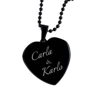 Bild von   herzfoermiger stahlanhaenger jpg | Individuelle 🎁 persönliche 🎁 personalisierte Geschenke bedruckt ▪ bestickt ▪ graviert
