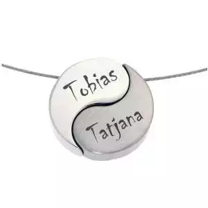 Bild von   zweiteiliger anhaenger yin yanjpg | Individuelle 🎁 persönliche 🎁 personalisierte Geschenke bedruckt ▪ bestickt ▪ graviert