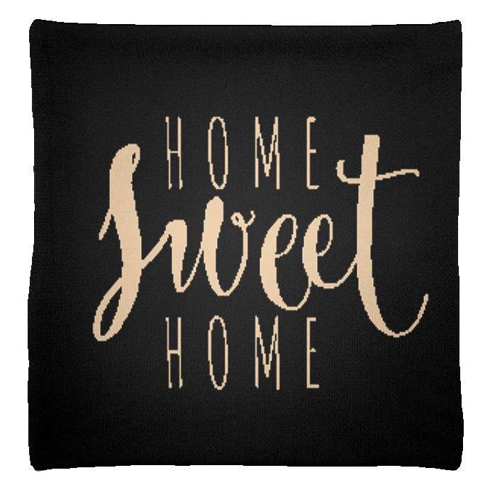 Bild von   kissen strickbezug home sweetjpg | Individuelle 🎁 persönliche 🎁 personalisierte Geschenke bedruckt ▪ bestickt ▪ graviert