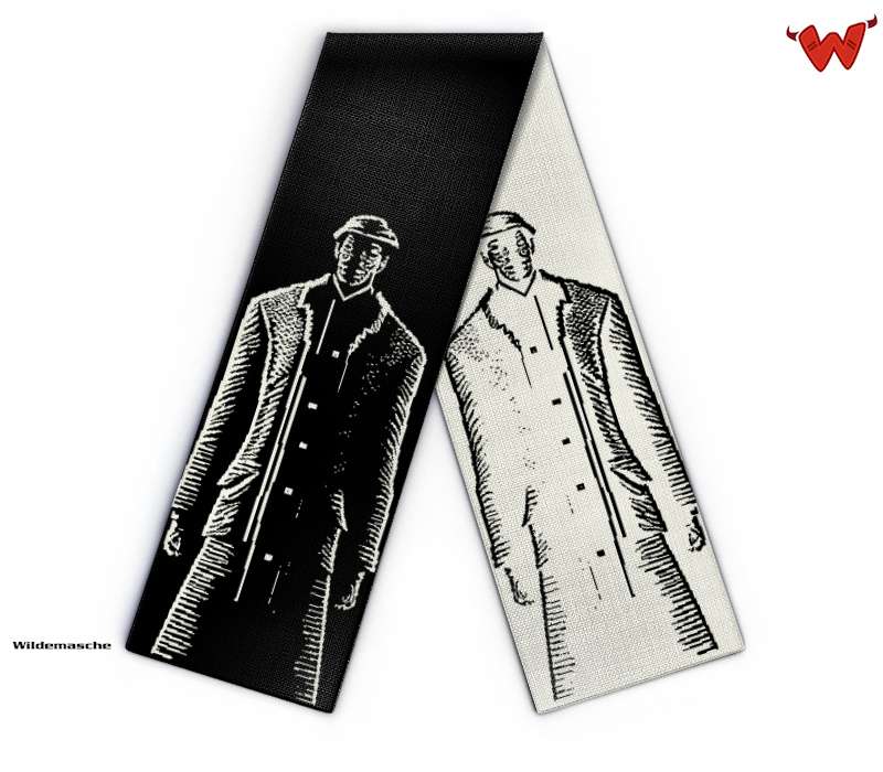 Bild von   schwarz weiss mann schaljpg | Individuelle 🎁 persönliche 🎁 personalisierte Geschenke bedruckt ▪ bestickt ▪ graviert