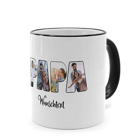 Bild von   bester papa tasse schwarzjpg | Individuelle 🎁 persönliche 🎁 personalisierte Geschenke bedruckt ▪ bestickt ▪ graviert