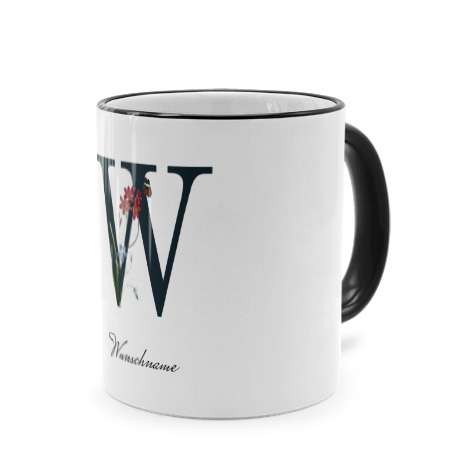 Bild von   initialen tasse tasse mit bujpg | Individuelle 🎁 persönliche 🎁 personalisierte Geschenke bedruckt ▪ bestickt ▪ graviert