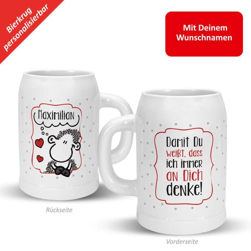 Bild von   bierkrug fuer verliebte damijpg | Individuelle 🎁 persönliche 🎁 personalisierte Geschenke bedruckt ▪ bestickt ▪ graviert