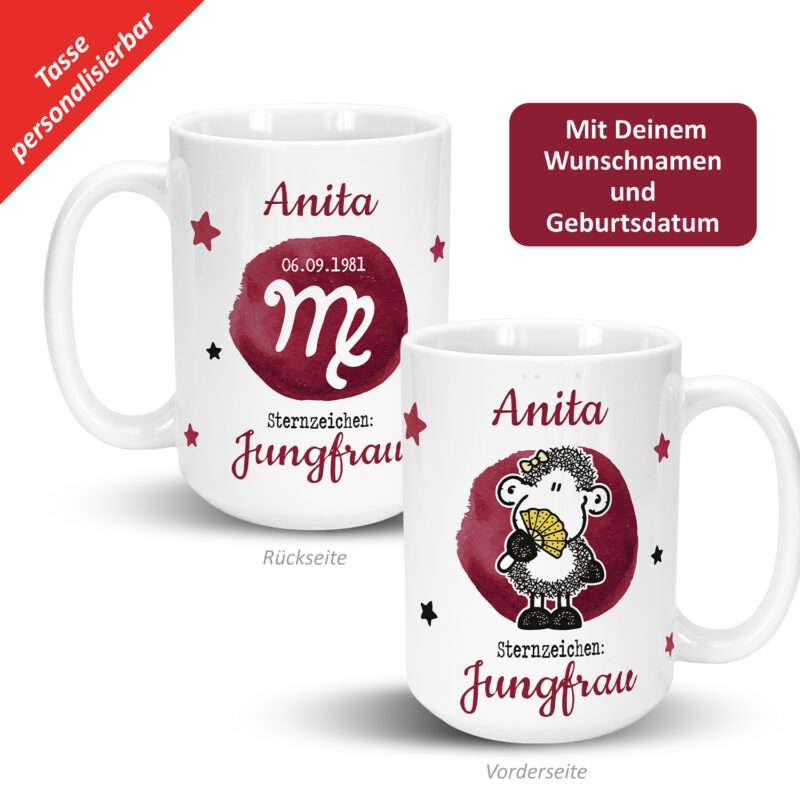 Bild von   xl tasse mit sternzeichen jujpg | Individuelle 🎁 persönliche 🎁 personalisierte Geschenke bedruckt ▪ bestickt ▪ graviert