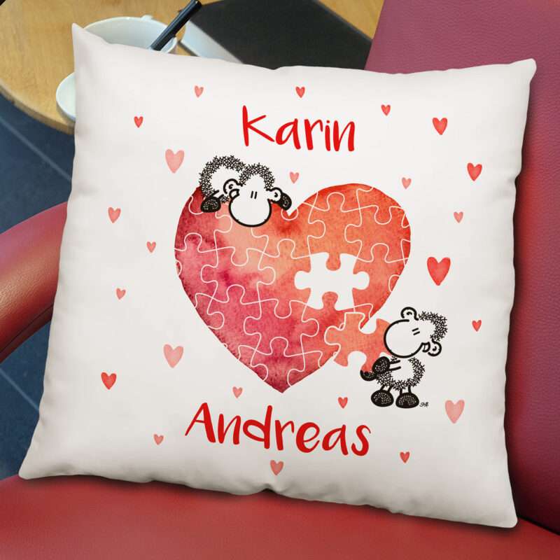 Bild von   kissen fuer paare puzzle mjpg | Individuelle 🎁 persönliche 🎁 personalisierte Geschenke bedruckt ▪ bestickt ▪ graviert
