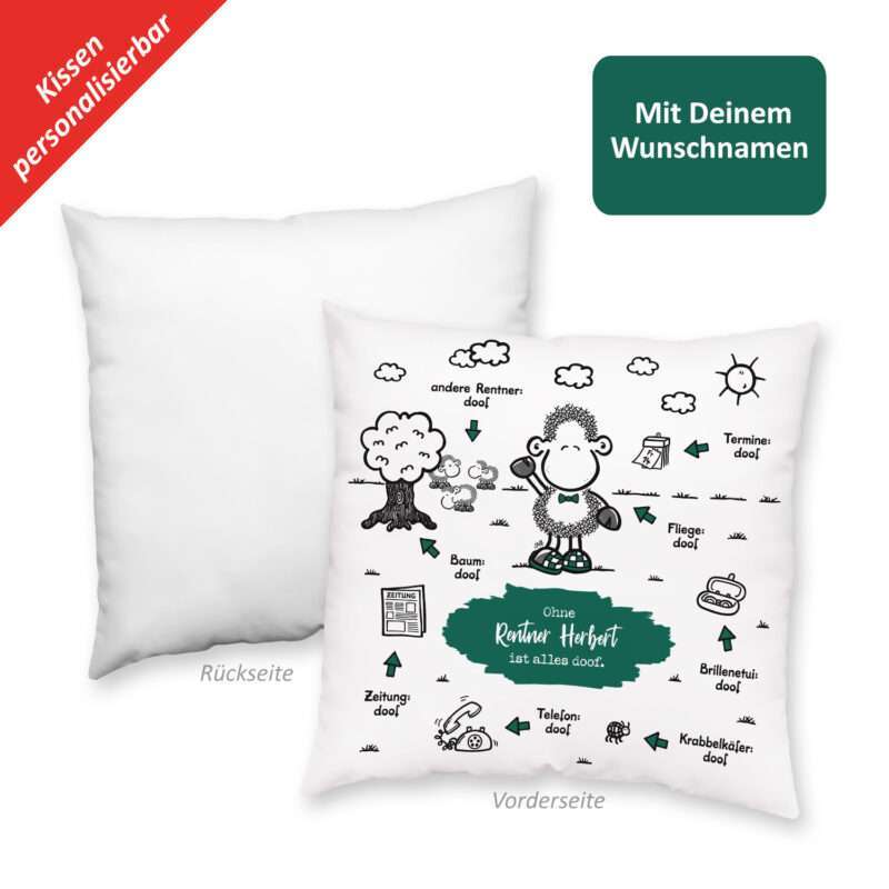 Bild von   kissen ohne rentner istjpg | Individuelle 🎁 persönliche 🎁 personalisierte Geschenke bedruckt ▪ bestickt ▪ graviert