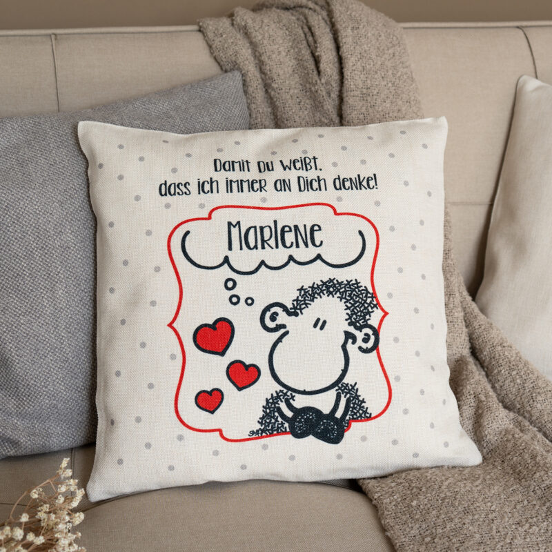 Bild von   kissen fuer verliebte damitjpg | Individuelle 🎁 persönliche 🎁 personalisierte Geschenke bedruckt ▪ bestickt ▪ graviert