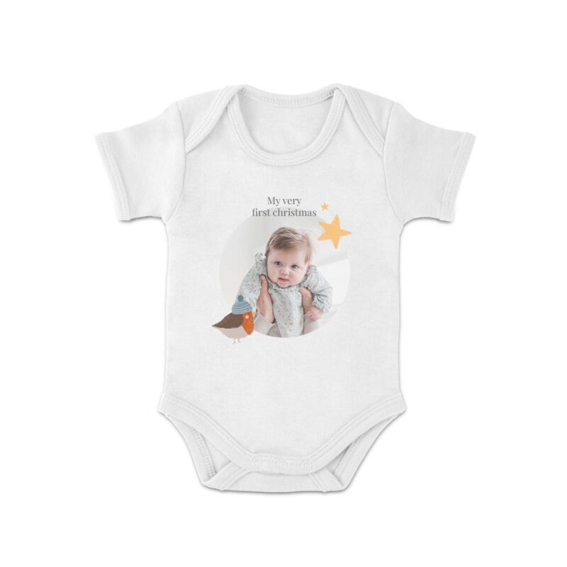 Personalisierter Babybody - Weihnachten - Weiß - 74/80