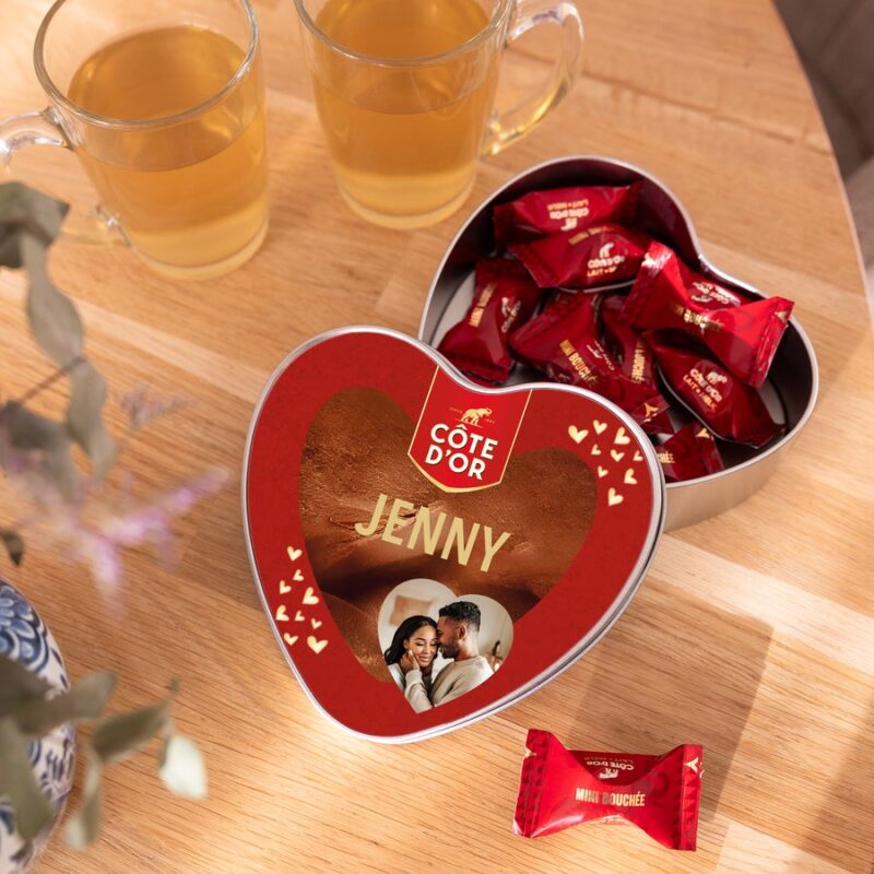 Personalisierte Geschenkdose - Herz - Mini Bouchée