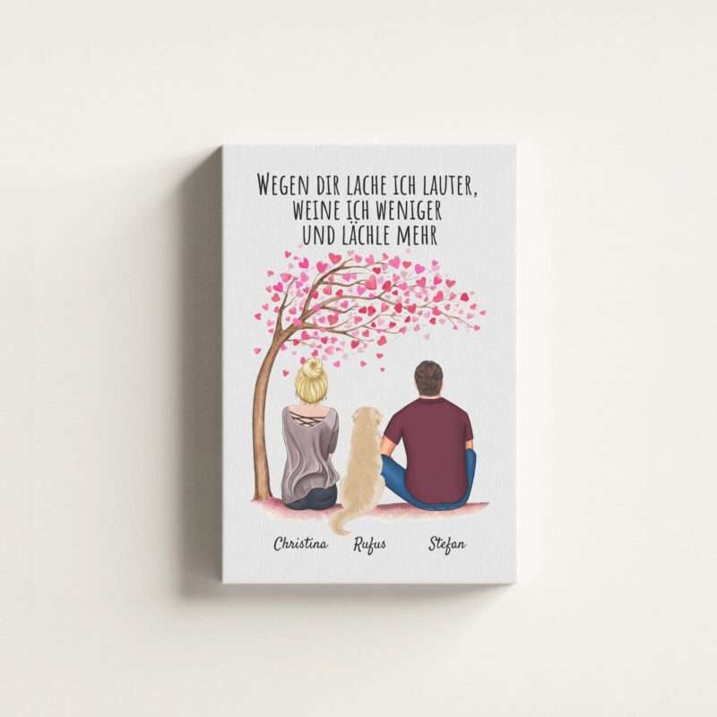 Bild von   paerchen mit hunden personaljpg | Individuelle 🎁 persönliche 🎁 personalisierte Geschenke bedruckt ▪ bestickt ▪ graviert