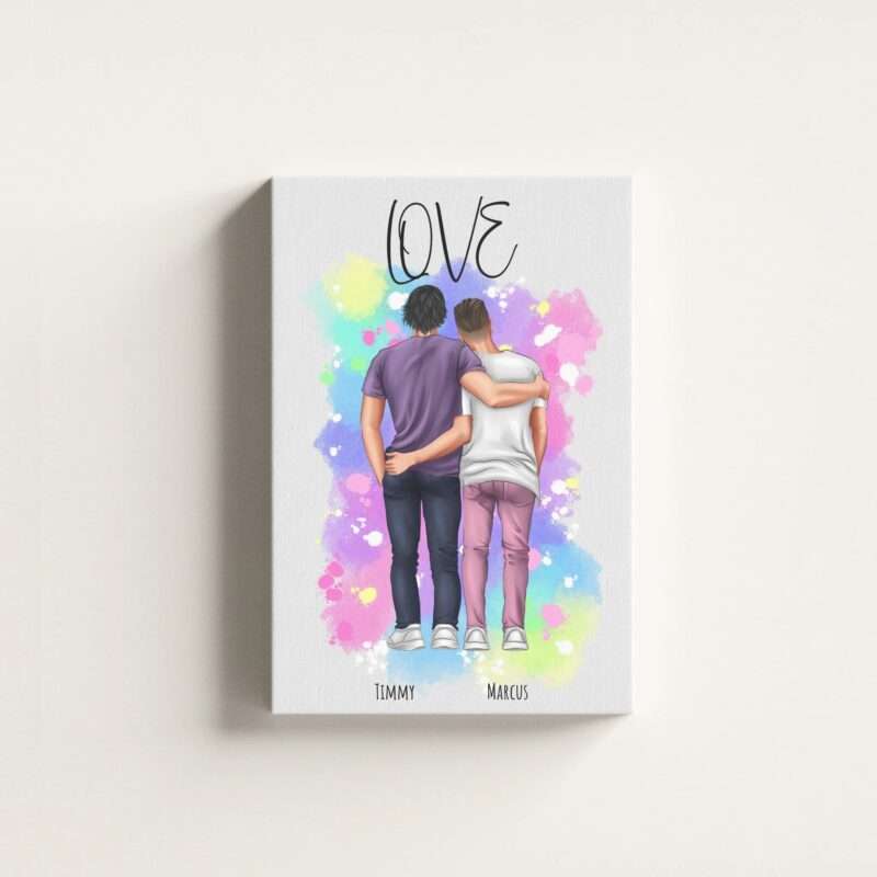 "Weil Liebe siegt" LGBTQ+ - Personalisierter Kunstdruck (Poster, Leinwand)