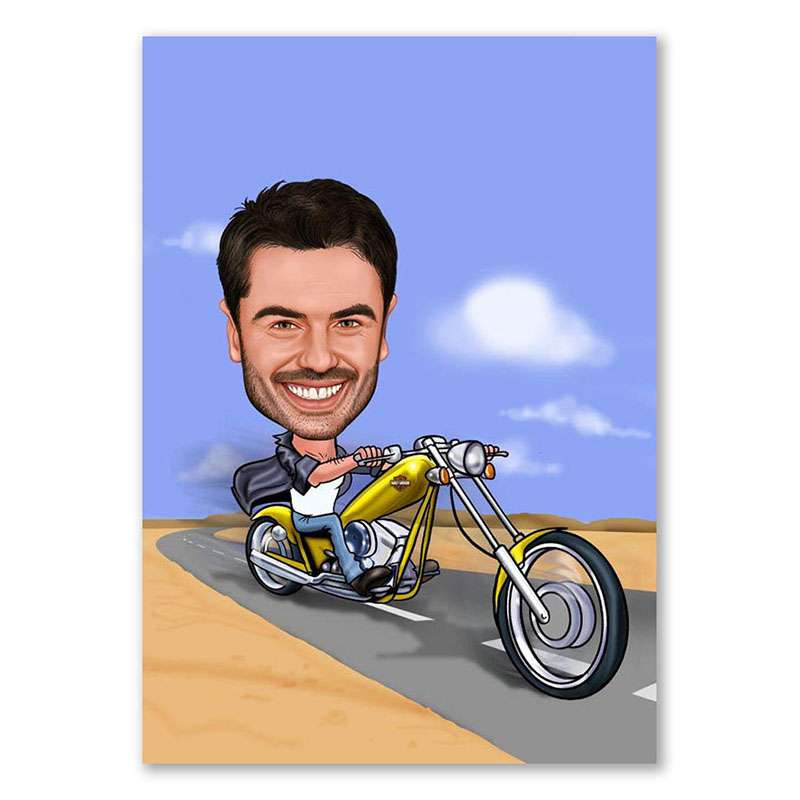 Bild von   karikatur vom foto gelbe harjpg | Individuelle 🎁 persönliche 🎁 personalisierte Geschenke bedruckt ▪ bestickt ▪ graviert