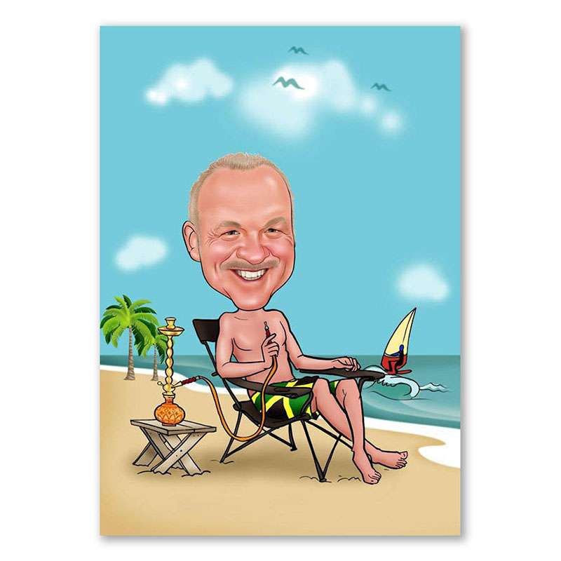 Bild von   karikatur vom foto wasserpfejpg | Individuelle 🎁 persönliche 🎁 personalisierte Geschenke bedruckt ▪ bestickt ▪ graviert