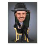 Bild von   karikatur vom foto mafiosojpg | Individuelle 🎁 persönliche 🎁 personalisierte Geschenke bedruckt ▪ bestickt ▪ graviert