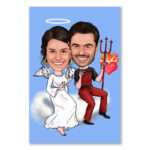 Bild von   karikatur vom foto engel undjpg | Individuelle 🎁 persönliche 🎁 personalisierte Geschenke bedruckt ▪ bestickt ▪ graviert