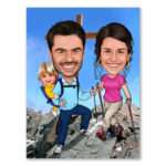 Bild von   karikatur vom foto gipfelkrejpg | Individuelle 🎁 persönliche 🎁 personalisierte Geschenke bedruckt ▪ bestickt ▪ graviert