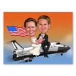 Bild von   karikatur vom foto raumfahrtjpg | Individuelle 🎁 persönliche 🎁 personalisierte Geschenke bedruckt ▪ bestickt ▪ graviert