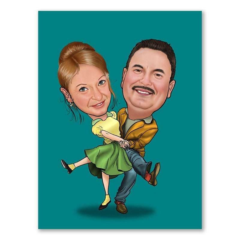 Bild von   karikatur vom foto tanzbeinjpg | Individuelle 🎁 persönliche 🎁 personalisierte Geschenke bedruckt ▪ bestickt ▪ graviert