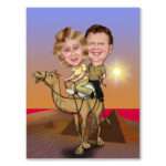 Bild von   karikatur vom foto kamel expjpg | Individuelle 🎁 persönliche 🎁 personalisierte Geschenke bedruckt ▪ bestickt ▪ graviert