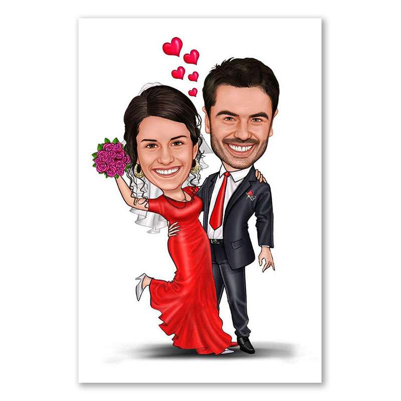 Bild von   karikatur vom foto rotes brajpg | Individuelle 🎁 persönliche 🎁 personalisierte Geschenke bedruckt ▪ bestickt ▪ graviert