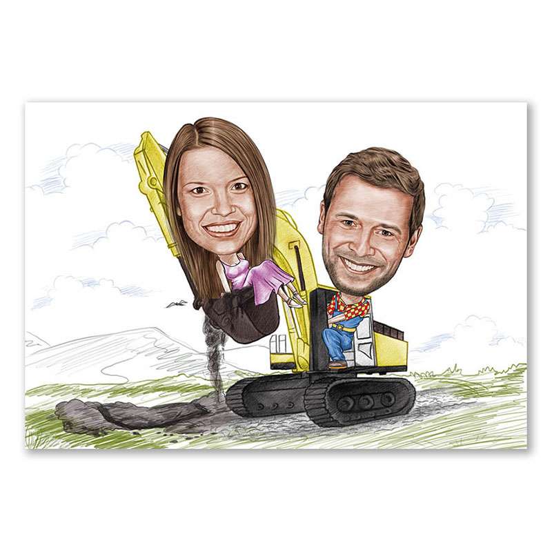 Bild von   karikatur vom foto liebe gehjpg | Individuelle 🎁 persönliche 🎁 personalisierte Geschenke bedruckt ▪ bestickt ▪ graviert