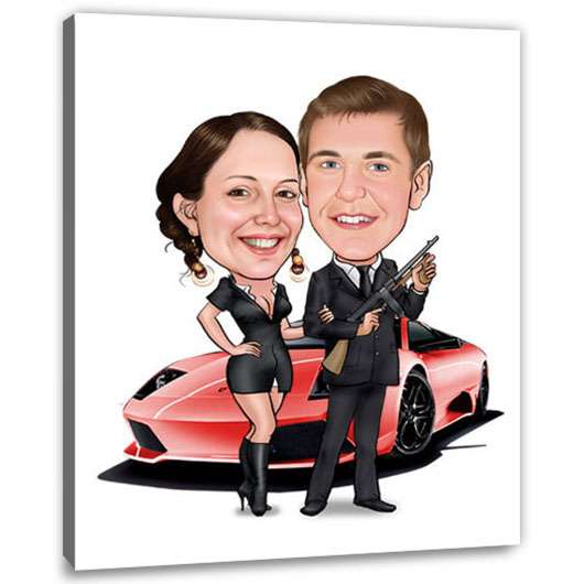 Bild von   karikatur vom foto agent undjpg | Individuelle 🎁 persönliche 🎁 personalisierte Geschenke bedruckt ▪ bestickt ▪ graviert