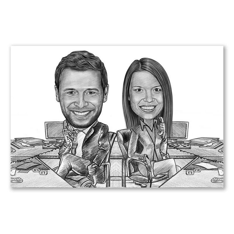 Bild von   karikatur vom foto manager bjpg | Individuelle 🎁 persönliche 🎁 personalisierte Geschenke bedruckt ▪ bestickt ▪ graviert