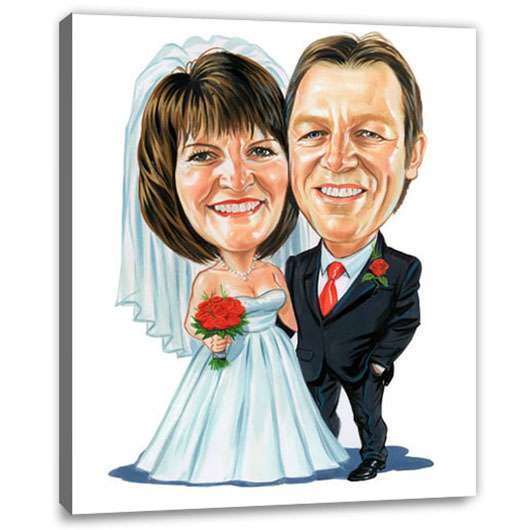 Bild von   karikatur vom foto hochzeitsjpg | Individuelle 🎁 persönliche 🎁 personalisierte Geschenke bedruckt ▪ bestickt ▪ graviert