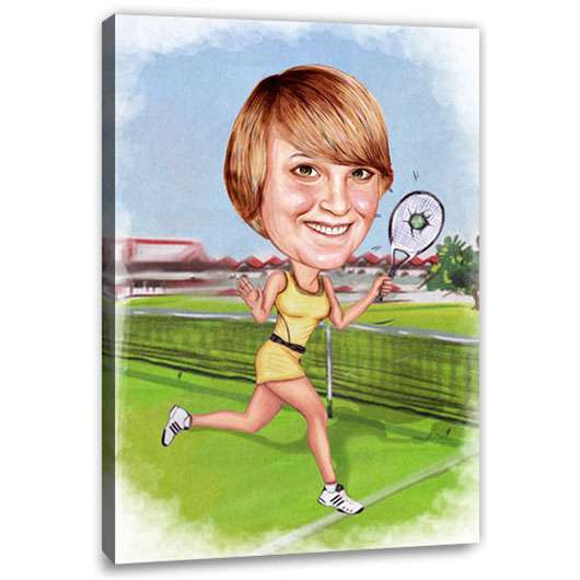 Bild von   karikatur vom foto tennis hjpg | Individuelle 🎁 persönliche 🎁 personalisierte Geschenke bedruckt ▪ bestickt ▪ graviert