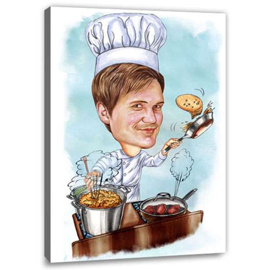 Bild von   karikatur vom foto el chefjpg | Individuelle 🎁 persönliche 🎁 personalisierte Geschenke bedruckt ▪ bestickt ▪ graviert