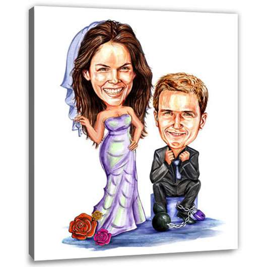 Bild von   karikatur vom foto angekettejpg | Individuelle 🎁 persönliche 🎁 personalisierte Geschenke bedruckt ▪ bestickt ▪ graviert