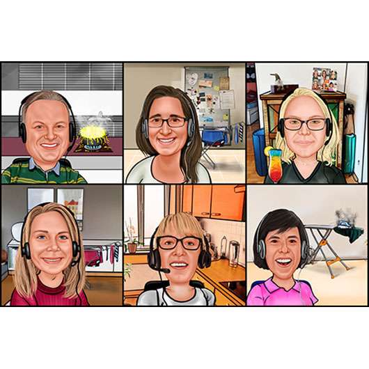 Bild von   karikatur vom foto gruppe imjpg | Individuelle 🎁 persönliche 🎁 personalisierte Geschenke bedruckt ▪ bestickt ▪ graviert