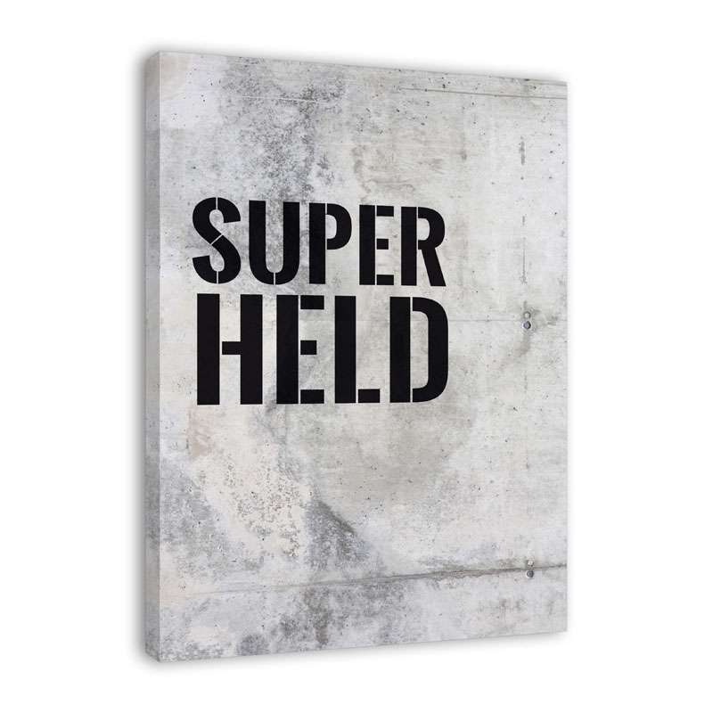 Bild von   spruch auf leinwand superheljpg | Individuelle 🎁 persönliche 🎁 personalisierte Geschenke bedruckt ▪ bestickt ▪ graviert