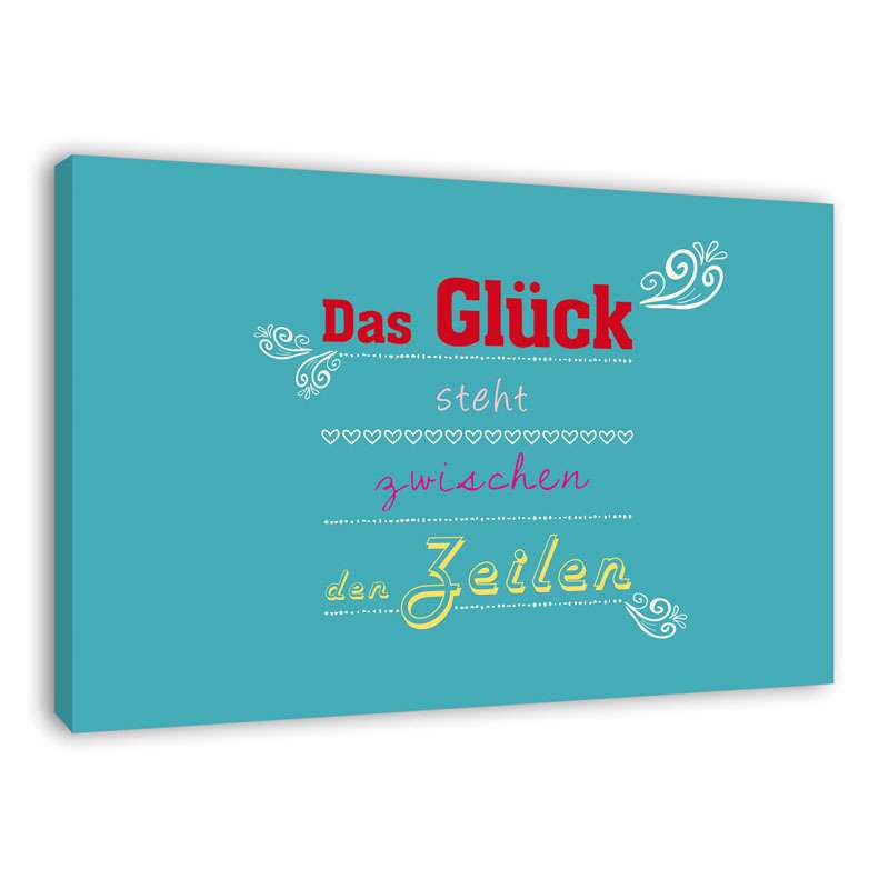 Bild von   spruch auf leinwand das glijpg | Individuelle 🎁 persönliche 🎁 personalisierte Geschenke bedruckt ▪ bestickt ▪ graviert