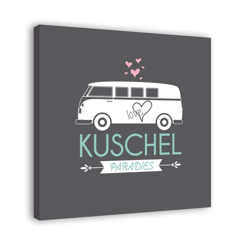 Bild von   spruch auf leinwand kuschelpjpg | Individuelle 🎁 persönliche 🎁 personalisierte Geschenke bedruckt ▪ bestickt ▪ graviert