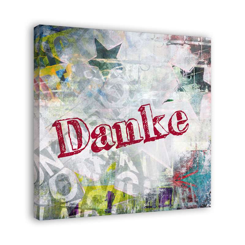 Bild von   spruch auf leinwand dankejpg | Individuelle 🎁 persönliche 🎁 personalisierte Geschenke bedruckt ▪ bestickt ▪ graviert