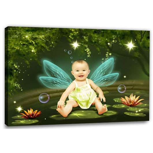 Bild von   fantasie portrait feen babyjpg | Individuelle 🎁 persönliche 🎁 personalisierte Geschenke bedruckt ▪ bestickt ▪ graviert
