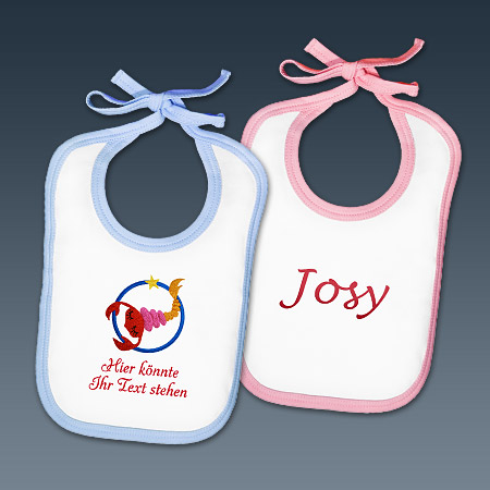 Bild von   baby laetzchen mit namenjpg | Individuelle 🎁 persönliche 🎁 personalisierte Geschenke bedruckt ▪ bestickt ▪ graviert